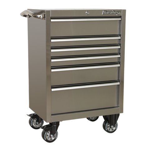 Tool Chest Sealey PTB67506SS Rollcab 6 Drawer Stainless Steel 