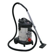 Sealey PC300SD Vacuum Cleaner Industrial 30ltr 1400W/230V Stainless Bin