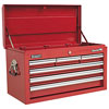 Sealey AP33069 Topchest 6 Drawer with Ball Bearing Runners - Red