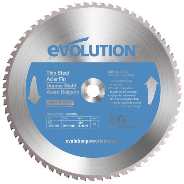 Evolution 355mm Mild Thin Steel Cutting Blade Express Tools Ltd