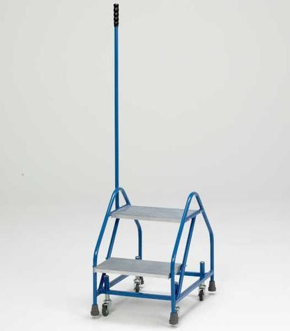 Mobile Safety Roller Steps 2 Tread Aluminium Treads with Post