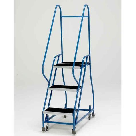 Mobile Safety Roller Steps 3 Tread Aluminium Steps and Handrail