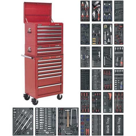 Tool Chest Combination  SPTCOMBO1 c/w 1179pc Tool Kit - Red 