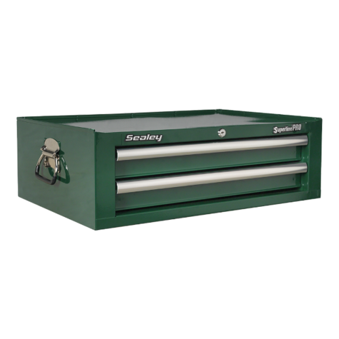 Tool Chest Sealey AP26029TBRG Mid-Box 2 Drawer - Green