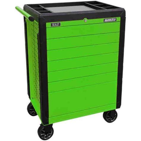 Rollcab Sealey APPD7G 7 Drawer Push-To-Open Hi-Vis Green