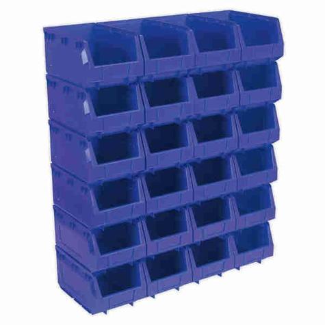 Storage Bin Sealey TPS324B Plastic - Blue Pack of 24