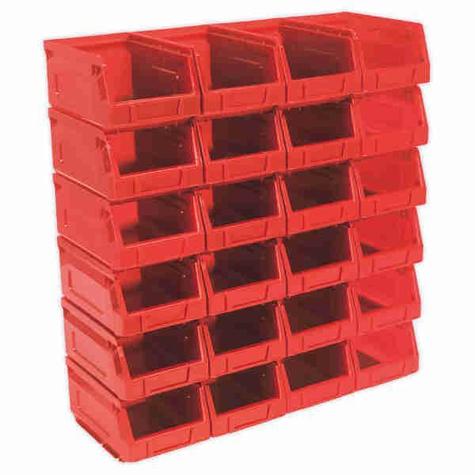 Storage BinSealey TPS224R Plastic  - Red Pack of 24