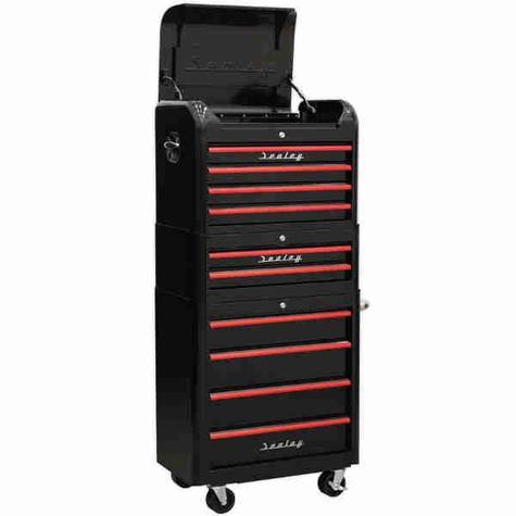 Tool Chest Combination Sealey AP28COMBO2BR Retro Style - Black/ Red