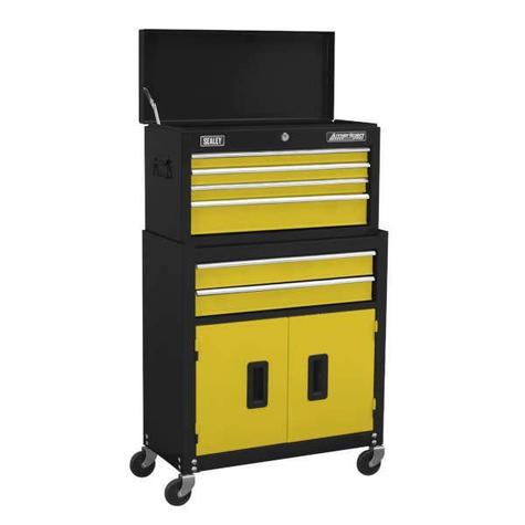 Rollcab Combination Sealey AP22Y 6 Drawer with Ball-Bearing Slides - Yellow