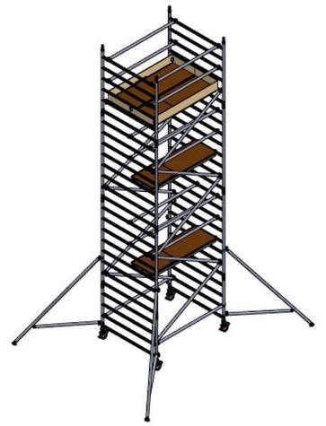 Scaffold Tower UTS 1.8m x Double Width x 5.7m High