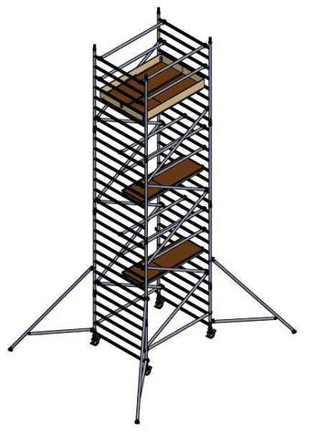 Scaffold Tower UTS 1.8m x Double Width x 6.2m High