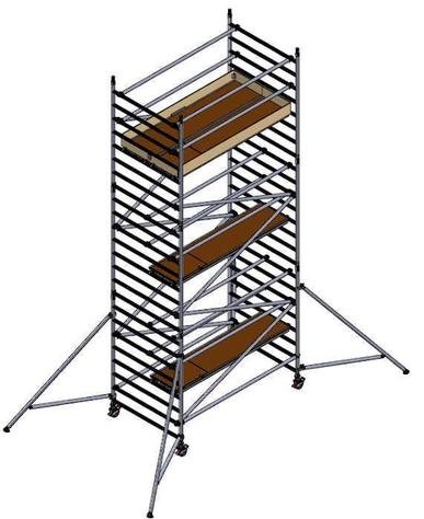 Scaffold Tower UTS 2.5m x Double Width X 5.2m High