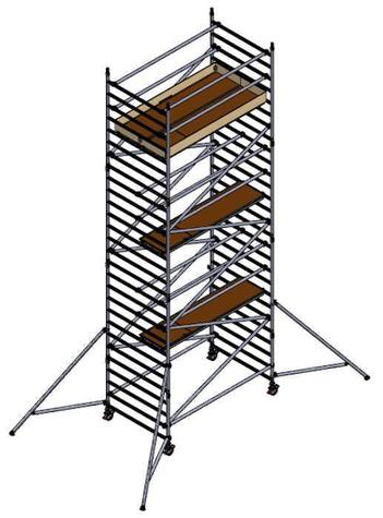 Scaffold Tower UTS 2.5m x Double Width X 6.2m High