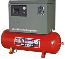 Sealey SAC2203BLN Compressor 200ltr Belt Drive 3hp with Cast Cylinders Low Noise