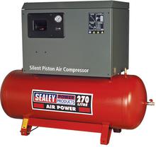 Sealey SAC72775BLN Compressor 270ltr Belt Drive 7.5hp 3ph 2-Stage with Cast Cylinders Low Noise