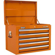 Sealey AP26059TO Topchest 5 Drawer with Ball Bearing Runners - Orange