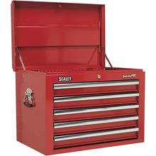 Sealey AP26059T Topchest 5 Drawer with Ball Bearing Runners - Red
