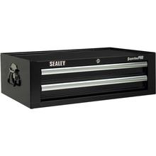Sealey AP26029TB Add-On Chest 2 Drawer with Ball Bearing Runners - Black