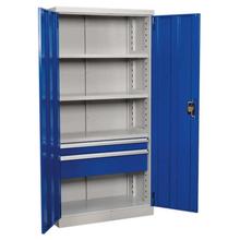Industrial Cabinet Sealey APICCOMBO2 2 Drawer 3 Shelf 1800mm