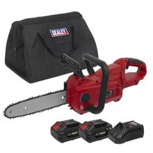 Sealey Cordless Chainsaw Kit with 2 x 4Ah Batteries - Charger and Bag
