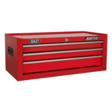 Mid-Box Sealey AP223 3 Drawer with Ball Bearing Slides - Red