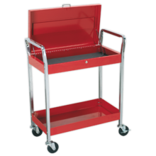 Sealey CX104 2 level workshop trolley with lockable top