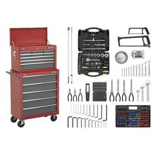Sealey AP2250BBCOMBO Tool Chest Combination 14 Drawer - Ball Bearing Runners - Black/Grey with 239pc Tool Kit