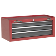 Sealey AP22309BB Add-On Chest 3 Drawer with Ball Bearing Runners - Red/Grey