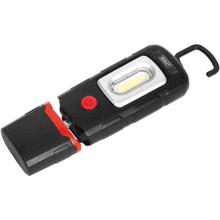 Inspection Lamp Sealey LED3601 Rechargeable 360° 2W COB + 1W LED Black Lithium-Polymer