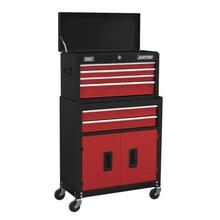 Rollcab Combination Sealey AP22R 6 Drawer with Ball-Bearing Slides - Red